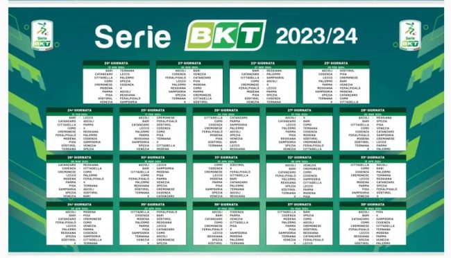 Serie B calendario