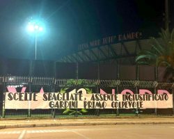 Palermo, altro striscione della CN12: obiettivo Gardini